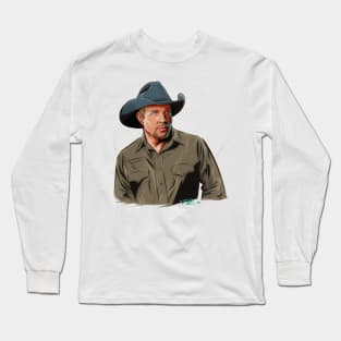 Garth Brooks - An illustration by Paul Cemmick Long Sleeve T-Shirt